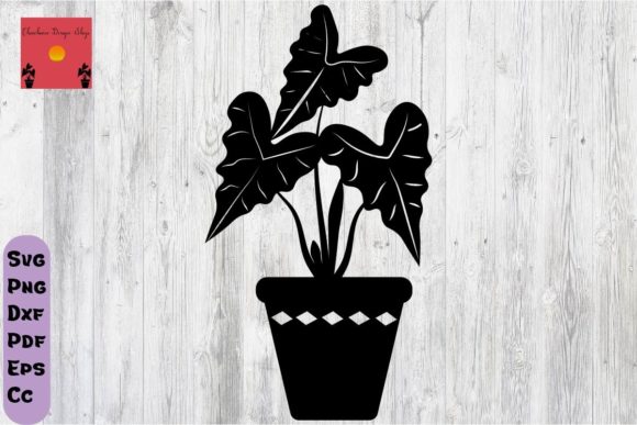 Alocacia Tree Embroidery Design