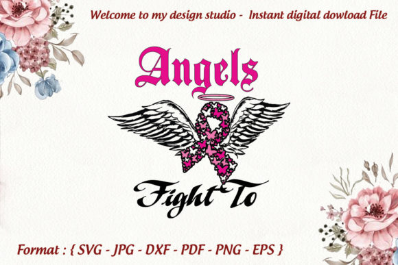 Angels Fight to Breast Cancer Svg