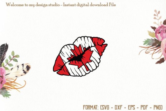 Canada Sexy Lip Svg, Canada Day Svg