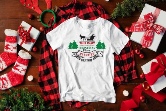 Christmas Movie Watching Ugly Shirt SVG