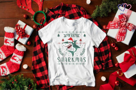 Christmas Shark Graphic
