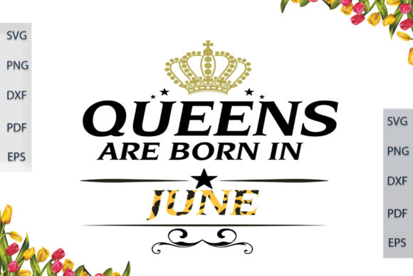 Gift for June Queens, Leopard Font