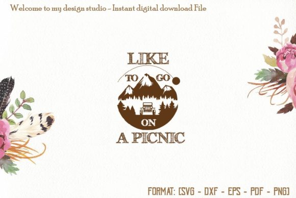 Go Picnic Svg, Camping Svg, Camper Svg