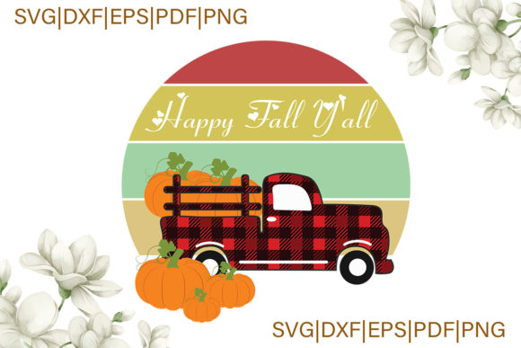 Hello Fall Pumpkin and Buffalo Plaid Car