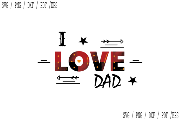 Love Dad Embroidery Design