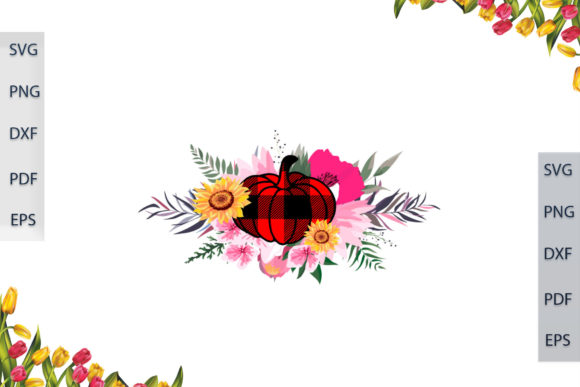 Red Buffalo Plaid Pumpkin SVG Files